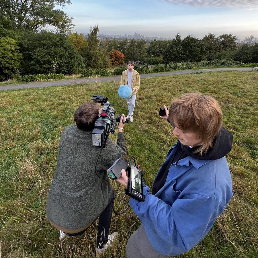 Bitgrain crew filming on location
